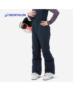 Decathlon Winter Girls' Ski Pants Kids' Outdoor Warm Snow Pants Windproof Waterproof Ski Suit 5414733