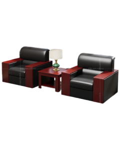 Shenglang Office Sofa Business Meeting Conference Room Sofa Modern Minimalist Chinese Style Sofa Set 1+1+Square Coffee Table