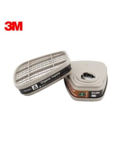 3M 6001CN Organic Vapor Cartridge, 2-Pack, Protects Against Organic Gases and Vapors Such as Benzene and Its Homologues, 1 Pack