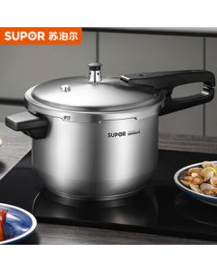 SUPOR Pressure Cooker 304 Stainless Steel 24cm Universal Safety Explosion-Proof Large Size YW243FB1 for Gas Stoves
