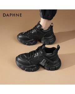 Daphne Women's Casual Shoes Thick-Soled Platform Dad Sneakers Breathable Sports Shoes 4023404345 Black 37