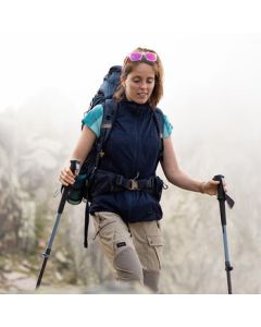 DECATHLON Women's Mountain Hiking Windproof Fleece-Lined Vest [New 2023] Navy Blue L-2776791