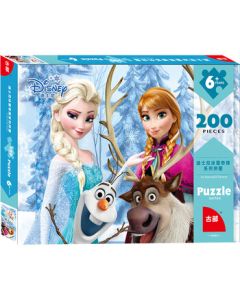 Disney 200-Piece Children's Puzzle Toy - Frozen Princess Home Decoration Boxed Puzzle Birthday Gift