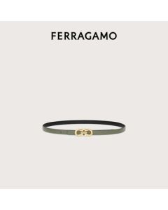 Ferragamo Women's Dark Gray Reversible Adjustable Belt 0775603_C _ 80 Gift for Girlfriend