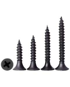 BoteTi Wall Panel Self-Tapping Screws Drywall Screws Stud Self-Tapping Screws Fiber Wood Screws Cross Countersunk Head Self-Tapping Screws M3.5*30 (100 pcs) - Black