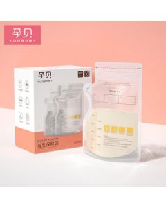 yunbaby Breast Milk Storage Bags 200ml, 60-Pack Freezer Bags for Breast Milk Preservation