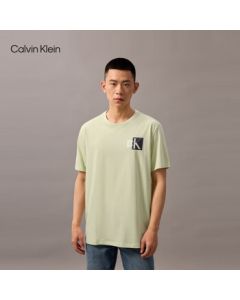 Calvin Klein Jeans 25 Summer Men's Flock Printed Letter CK Pure Cotton Casual Knit Short-Sleeve T-Shirt 4RB858G
