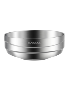 Maxcook 304 Stainless Steel Bowl, Large Soup Bowl with Double-Layer Insulation, 18CM Tableware Noodle Bowl MCWA613