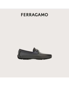 Ferragamo Men's Dark Gray Driving Shoes 0778797_3E _ 75 Gift for Boyfriend