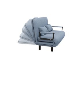 Aoki Premium Mattress Sofa Bed Foldable Bed Dual-Purpose Multi-Functional Single Bed 65*190CM Dark Blue