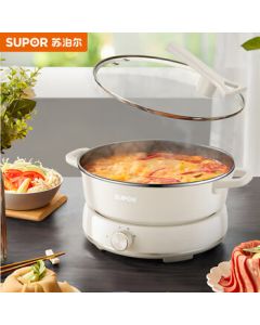 Supor Multi-function Electric Hot Pot, 6L Large Capacity Electric Cooking Pot with Split Design, 2000W High Power, 3-Level Heat Adjustment, Dedicated Hot Pot H30YKX56