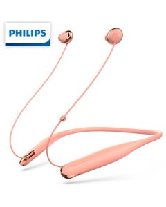 Philips (PHILIPS) Wireless Bluetooth Earphones, Neckband In-Ear Music Headphones with Balanced Sound, Compatible with Apple and Android Phones, Model N4205 Pink