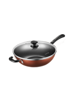 SUPOR Frying Pan 32cm Non-Stick Flat Bottom Wok with Less Smoke and Easy Cleaning, Model EC32SP07