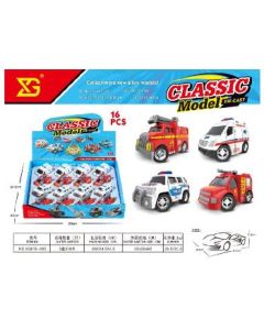 Alloy pull-back fire truck