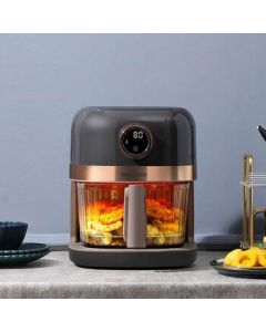 DAEWOO Household Electric Air Fryer Phantom Gray 4L Multi-function with Viewing Window DYKZ-4008