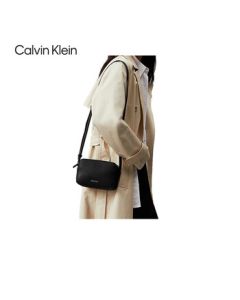Calvin Klein CK Women's Bag Luxury Logo Zip Closure Crossbody Bag K60K610293 Black New Model Mother's Day Gift