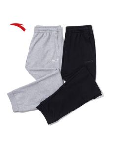 Anta Men's Sports Pants, Knit Joggers for Autumn, Outdoor Running Trousers with Elastic Cuffs, Soft and Comfortable Casual Pants