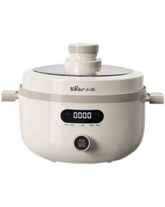 Bear Electric Pressure Cooker YLB-C40U5, 5L Multi-functional High-Pressure Fast Cooking, Open Lid Juice Reduction, One-Key Exhaust, Smart Rice Cooker & Pressure Cooker, White