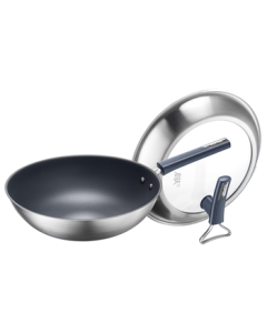 SUPOR Titanium Non-Stick Stainless Steel Wok (Flagship Edition 30cm) EC30JGC03 for Induction Cookers