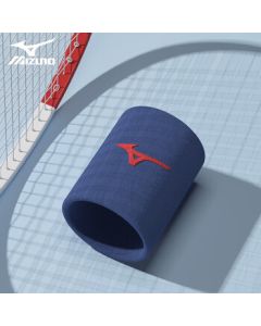 Mizuno (MIZUNO) Wrist Support for Men and Women - Sports, Fitness, Basketball, Badminton, Sweat-Absorbing Protective Gear - B577-35 Dark Blue (Single)