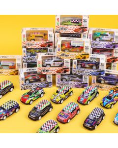 Yuyu Bear Kids Toy Cars, Pull Back and Go Friction Powered Cars, Assorted Styles, Pack of 30 or More