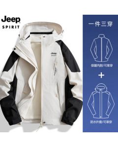 JEEP Unisex Spring/Autumn Windproof Thermal Outdoor Jacket