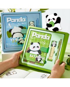 Juhao Stationery Set Panda Notebook Gift Box - Exquisite High-End Bookmark Set, Practical and Unique Gift [Multiple Options Available - Gift Box Edition] Minimum 10 Boxes ZM