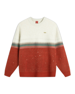 Li Ning Xiao Zhan Same Style Pullover Knitted Sweater Men's 25 Autumn Palace Collaboration Series Casual Sports Top AMBV387