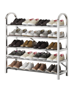 Yicai Nianhua Thickened Stainless Steel Shoe Rack, Simple Multi-Layer Household Entryway Economical Dorm Storage Shelf Small Shoe Cabinet 1109