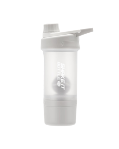 LOCK&LOCK Sports Shaker Cup with Independent Storage Box, Portable Plastic Cup for Fitness and Tea, Gray (580mL + 170mL)