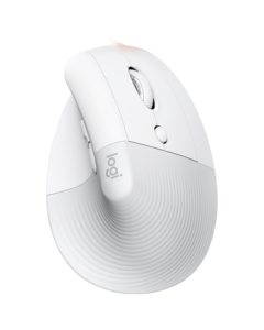 Logitech Lift Ergonomic Vertical Mouse + Cleaning Kit - Wireless Bluetooth Mouse for Small to Medium Hands, Instant Switching Between 3 Office Devices, Includes Logi Bolt Receiver (White)