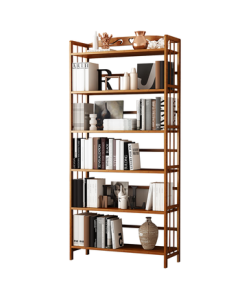 Anerya 169cm Tall Multi-layer Bamboo Simple Bookshelf Floor Standing Storage Shelf with Adjustable Height, 6-Tier 70cm Wide
