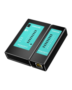 SAMZHE Network Cable Tester Multi-functional Line Tester for Computer Network RJ45 Connector Telephone Line Engineering Household Intelligent Wire Continuity Tester Black CS-50