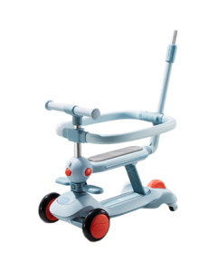 babycare Kids Scooter for Ages 1-3-6, Multi-functional Ride-On Toy, Foldable Push Scooter for Toddlers, First Birthday Gift (Moonlight Blue)