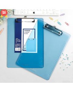 Jingzhouyuan Yi Writing Clipboard A4 File Holder Writing Pad Hanging Menu Clip Workshop Record Clipboard Transparent Blue