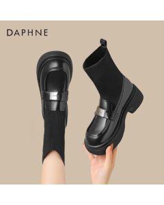 Daphne Sock Boots Women's Stretch Knit Boots Slimming Socks Boots Ankle Boots Women's Shoes 4023605134 Black 37