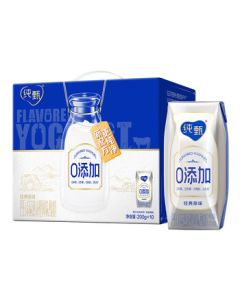 Mengniu Chunzhen Original Flavor Yogurt Tetra Pak 200g × 10 Boxes