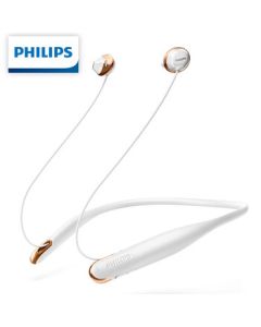 PHILIPS Wireless Bluetooth Earphones, Neckband In-Ear Music Headphones with Balanced Sound, Compatible with Apple and Android Phones, Model N4205 in White