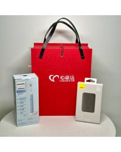 Philips (PHILIPS) Sonic Vibration Adult Electric Toothbrush + Magnetic Wireless Power Bank Set [Toothbrush HX2411 + Baseus 20W Magnetic Wireless Power Bank 10000mAh]