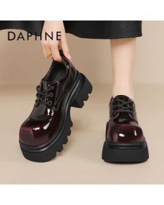 Daphne Women's Loafers Spring New Arrival Thick-Soled Versatile Flats 4025101122 Ankara Red 36