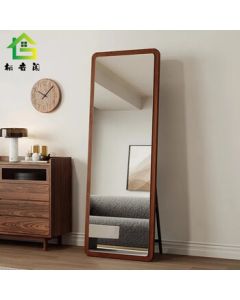 Qiyin Pavilion Wooden Mirror - Full-Length Wall-Mounted Self-Adhesive Mirror, Floor Mirror, HD Dressing Mirror, Large Wall Mirror