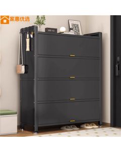 Jiahui Premium Steel Shoe Cabinet, Multi-layer Storage Cabinet for Home, Large Capacity Entryway Storage Cabinet, Dustproof Shoe Rack, Gray, 5 Layers, Length 50