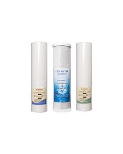 XILI WATER Commercial Water Purifier 400G Universal Pre-Filter Cartridge Set - 5 Micron PP Sediment + Carbon Block + 1 Micron PP Sediment