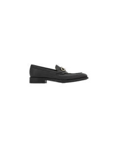 Ferragamo Men's Black Gancini Buckle Moccasins 0778746_3E _ 90 Gift for Boyfriend