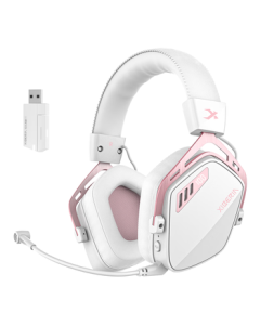 Siberia (XIBERIA) K03S Wireless 7.1 Version 2.4G Bluetooth Gaming Headset, Over-Ear Low-Latency Esports Headphones with Smart Display for PC, Aurora Pink