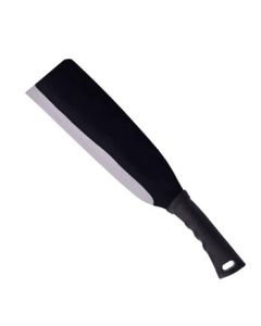 LAUTEE FW-1013 Weeding Sickle Grass Cutting Knife Long Handle Scythe Chopping Knife One-Piece Rubber Handle Straight Head Machete