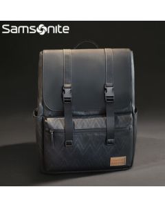 Samsonite Men's Backpack · Water-Resistant Material, Leather Accents, Flap Design / 09005