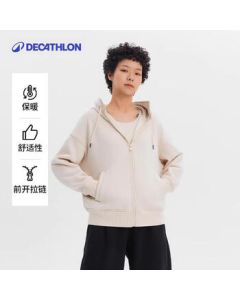 Decathlon Running Fleece Hooded Zip-Up Sweatshirt Soft Loose Casual 5393788