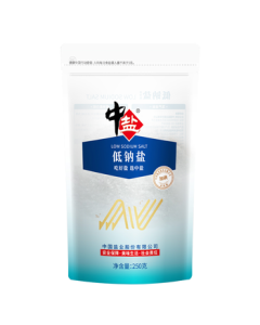 China Salt Low Sodium Salt 250g [Iodized, Healthy Low Sodium, Green Food] Household Edible Salt - Produced by China Salt