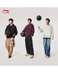 Li Ning BADFIVE Men's 2025 New Loose Hooded Sweatshirt AWDVG63